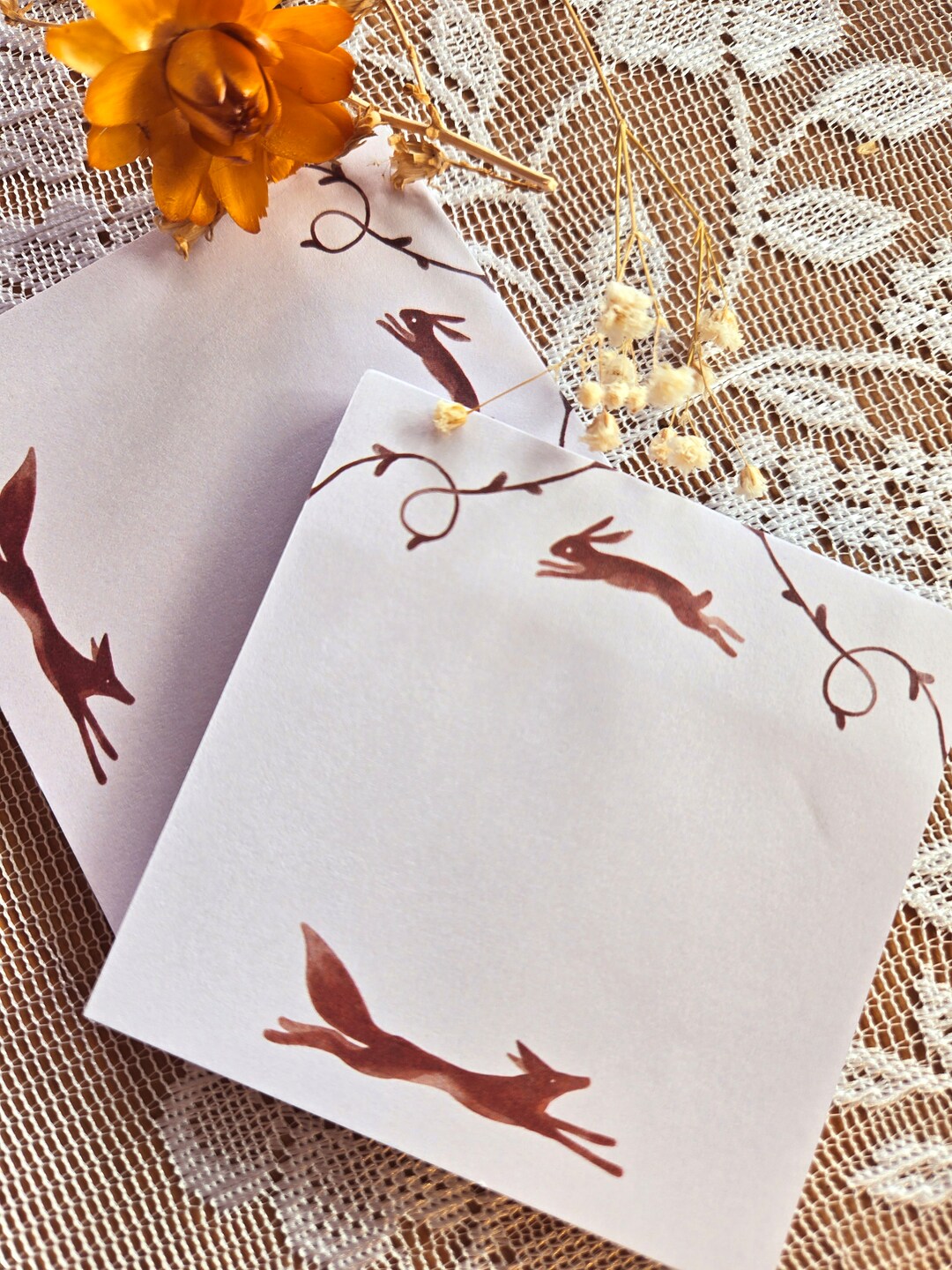 Sticky Notes - Fox and Hare - Etsy