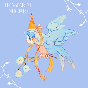 Autocollants transparents - Petite harpie