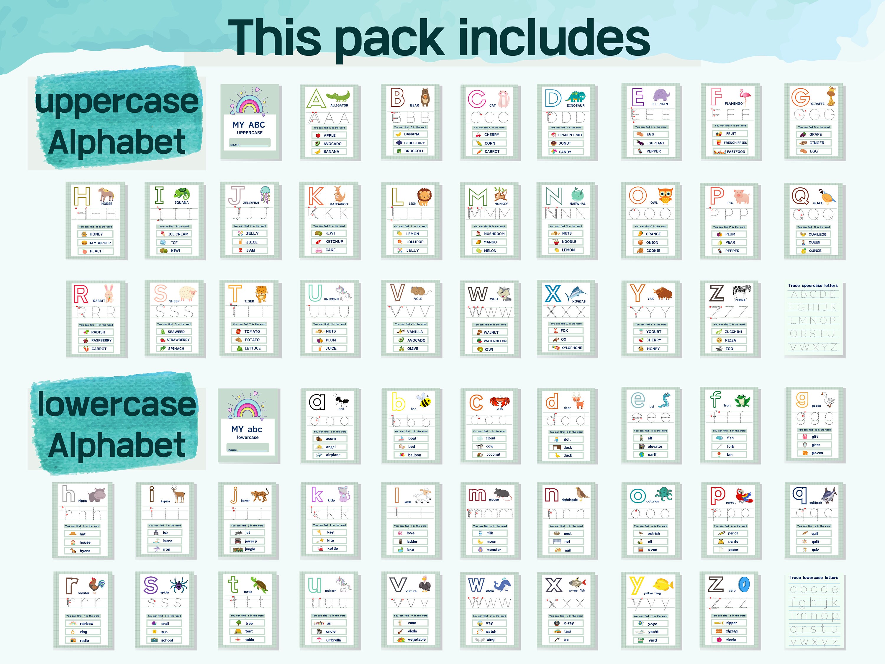 Alphabet Tracing Worksheets , Toddler & Preschool, Homeschool Printable