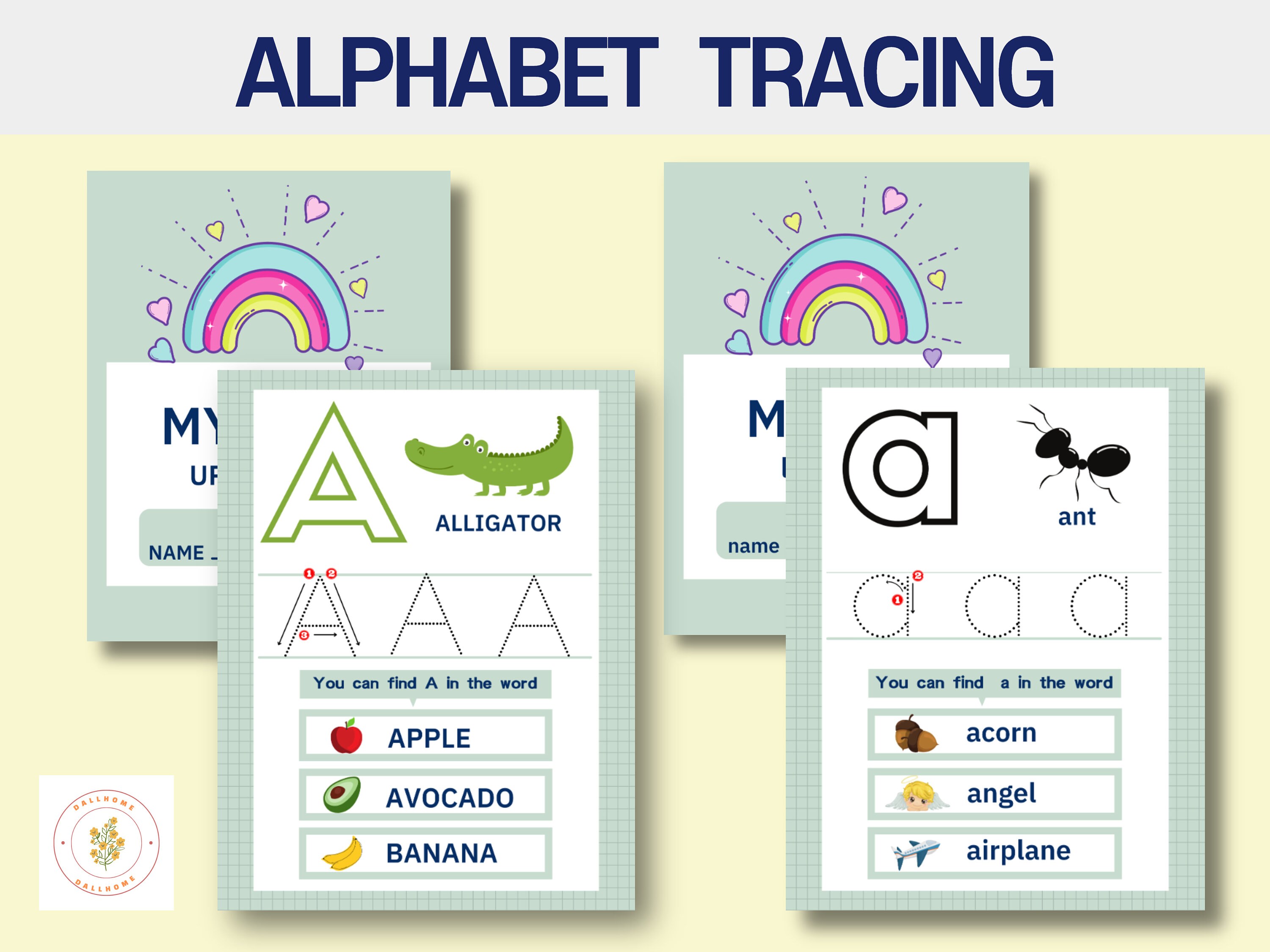 Alphabet Tracing Worksheets , Toddler & Preschool, Homeschool Printable