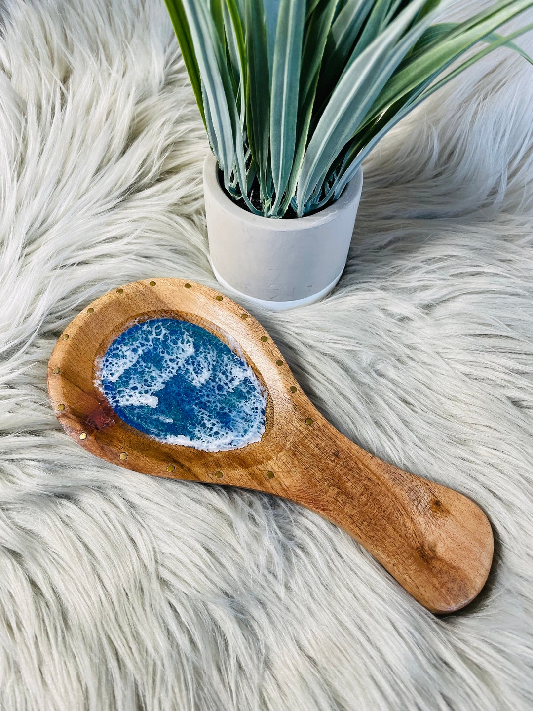 Resin Spoon Holder Resin Ocean Waves Spoon Dish Spoon Etsy