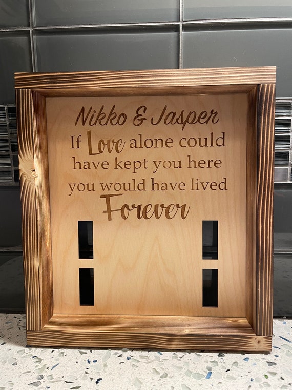 Personalized Dog Memorial Double Collar Sign | Pet Collar Holder | Pet Memorial | Pet Remembrance Gift | Dog Memorial Gift | Rainbow Bridge