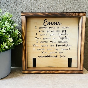 Plaque commémorative pour animaux de compagnie | Signe de perte d&#39;animal de compagnie | Pont arc-en-ciel | Souvenir d&#39;animal de compagnie | Souvenir d&#39;animal de compagnie | Porte-collier | Urne pour animaux de compagnie | Amour inconditionnel | Chien