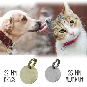 Handgestempelte Hundemarke, benutzerdefinierte Hundehalsbandmarke, Hundemarke für Hunde oder Katze, personalisiert, Haustiermarke, Hundenamensschild Haustiermarke, Kätzchenkatzenanhänger Bild 5