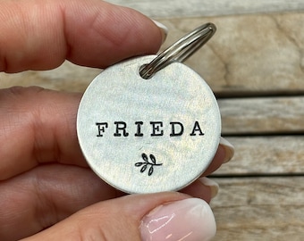 Personalized Dog Id, Dog Name Tag, Puppy tag, Custom Pet Tag, Hand Stamped Tag, Phone Tag, Microchipped, Pet Supplies, Unique Dog Tag.