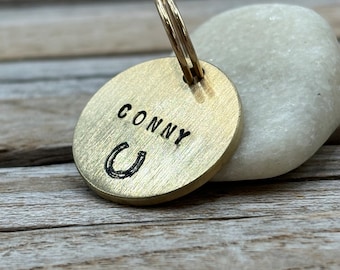 Custom Horse Name Tag, Hand Stamped Equestrian, Personalised Horse Bridle Tag Horse Gift, Heavy Duty Name Tag, Horse Tag, Horse Bridle Charm