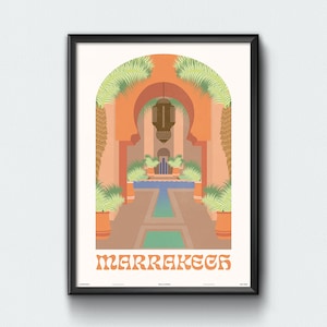 Marrakech Wall Illustration Print
