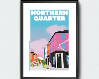 Manchester, Northern Quarter, Wall Print