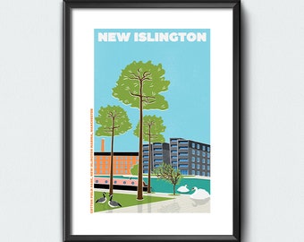 Manchester, New Islington Marina Wall Print