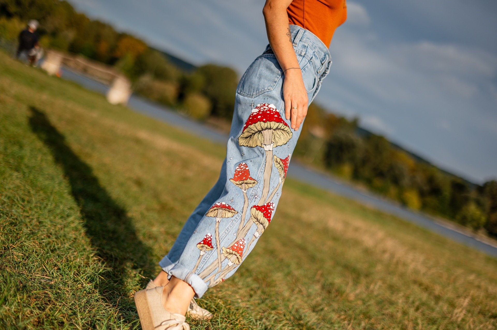 Psychedelic Jeans - Etsy Sweden