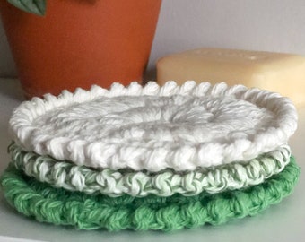 Crochet face scrubbies, Item for beauty basket, Gift basket inserts, Beauty gift, Gift under 15, cotton face cloths, bridal party gift