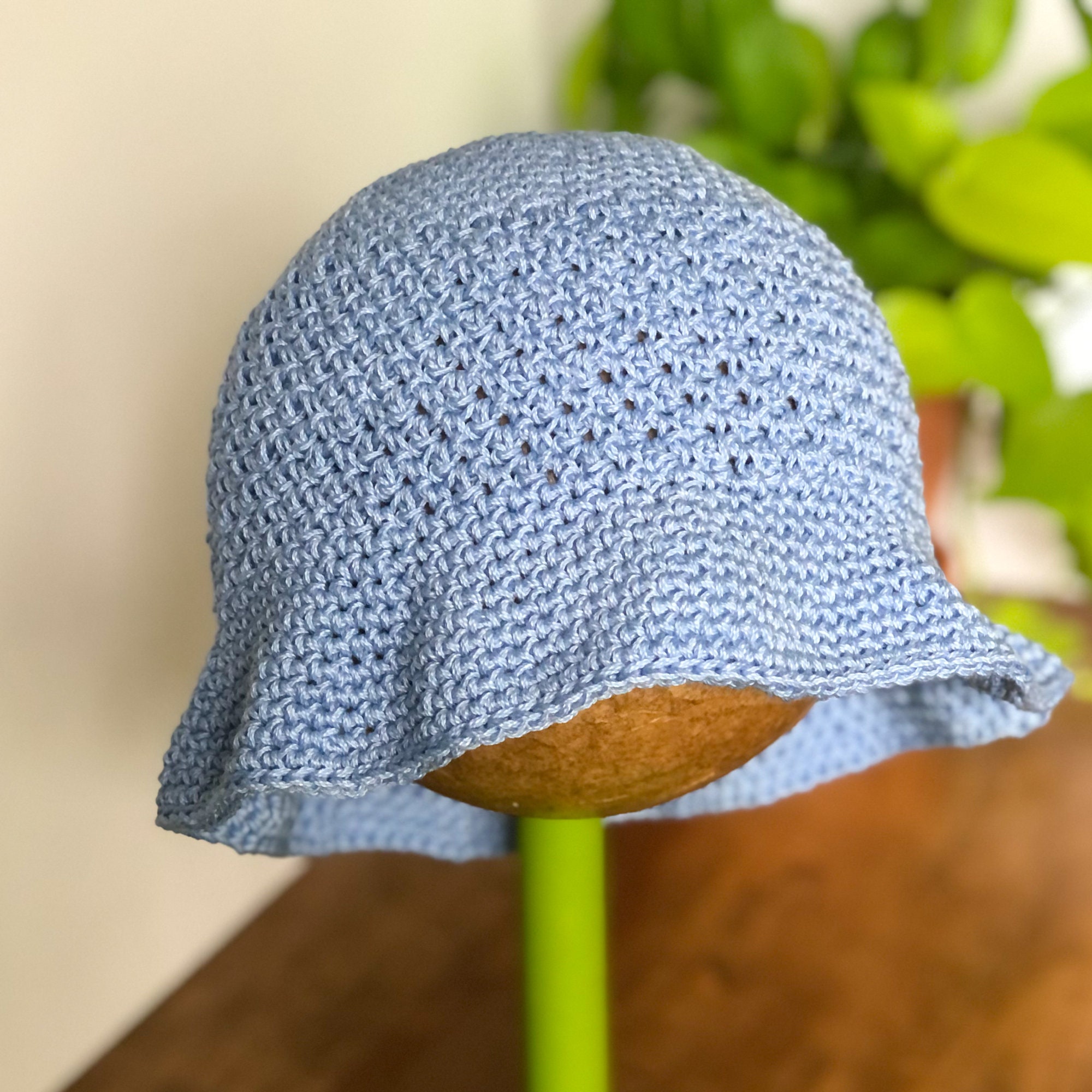 Wide Brim Crochet Bucket Hat