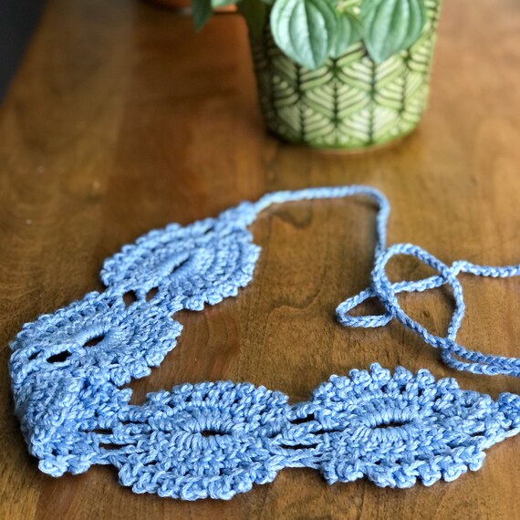HANDMADE Retro Mint CROCHET Headband with Tie – Perfect Spring Accessory Refresh maxresdefault.jpg main image 3
