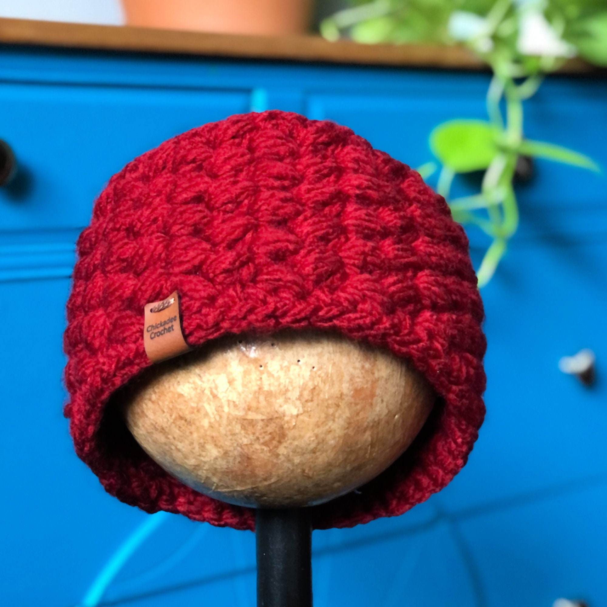 Red Ear Warmer Headband, Winter Headband, Women display picture 3