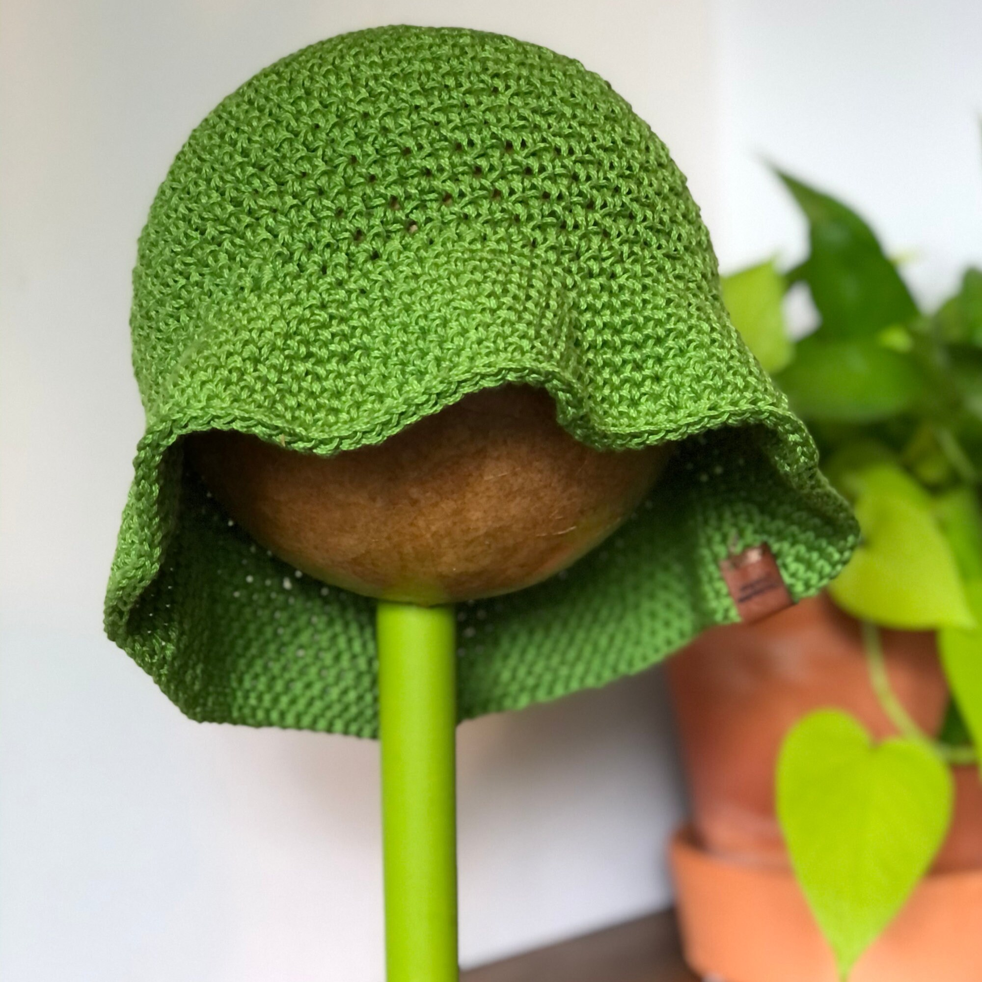 Summer Bucket Hat Green Crochet Bucket 