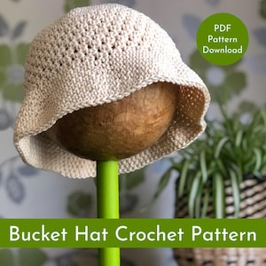 Crochet Bucket Hat Pattern, Summer Crochet Patterns, Quick Crochet, Bucket Hat Download, Summer Hat Pattern, Crochet Hat Patterns, Easy DIY