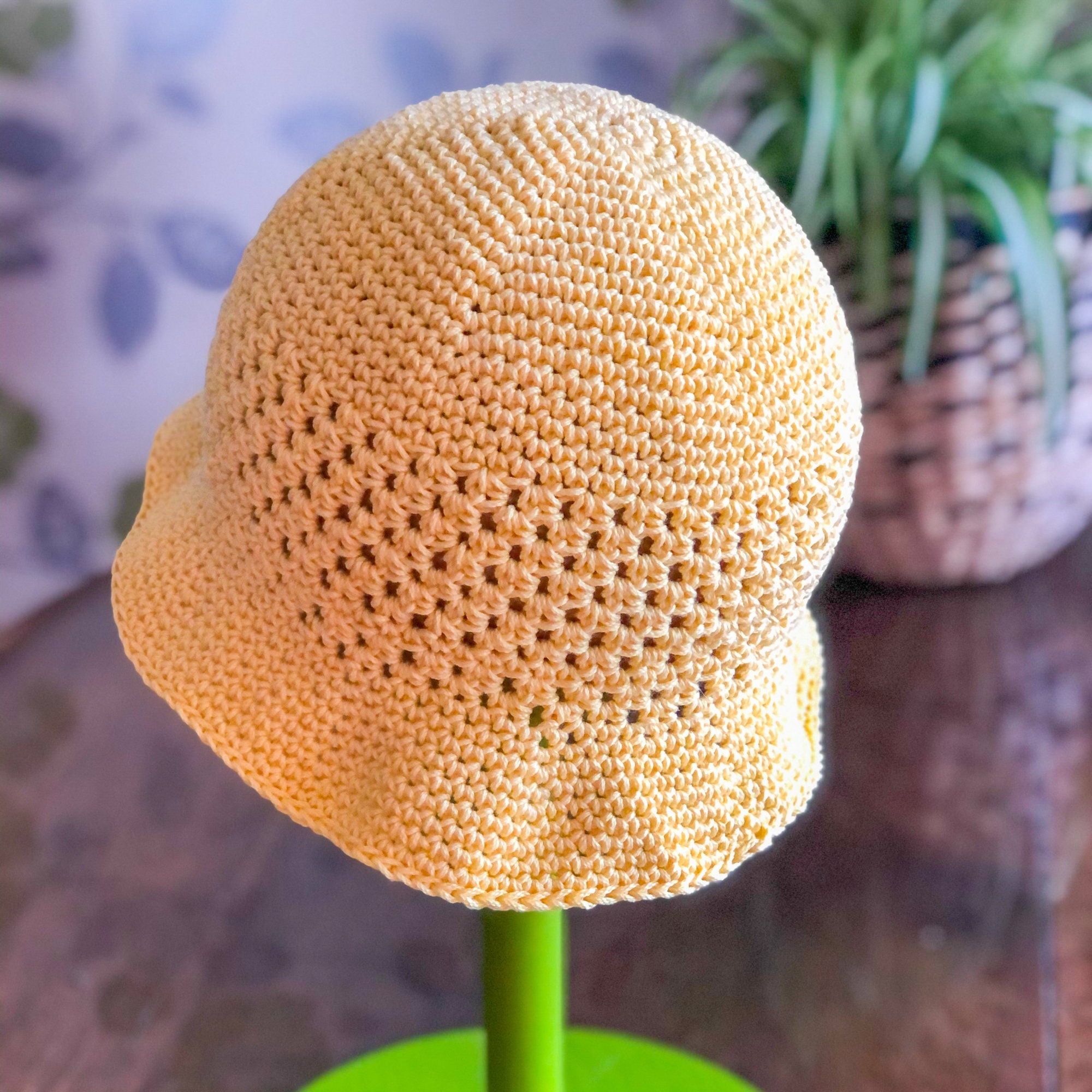Crochet Bucket Hat Yellow Sun Hat Cottagecore Summer Hat Etsy Canada