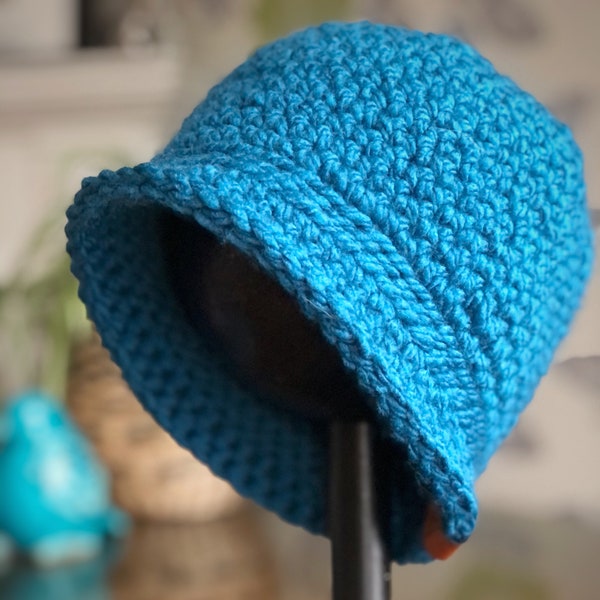 Crochet 1920s Hat, Ladies Retro Hat, Women's Warm Hat, Crochet Cloche Hat, Handmade Beanie, Knit Cap, Winter Wedding Hat, Gifts for Her