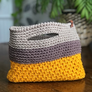 Petit sac à main au crochet, sac à main jaune, petite pochette, fourre-tout fait main, sac en tricot de coton, sac à main rétro, sac de plage en coton, cadeaux pour elle