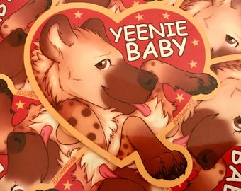 Yeenie ベイビーハイエナ ファーリー 大型ビニールステッカー