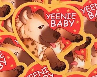 Yeenie Baby Hyena Furry Small Vinyl Sticker