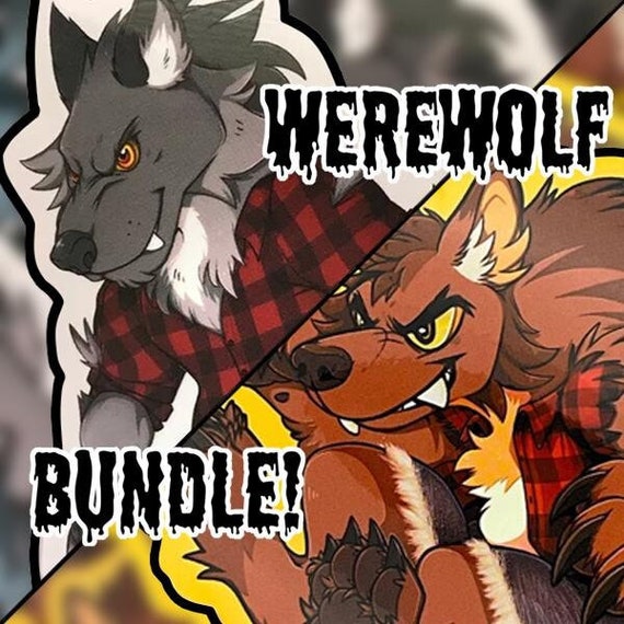 Werewolf Furry Sticker Bundle - TWO STICKERS