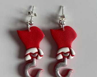 Pirate Hook Polymer Clay Earrings: Fairy Tales Edition Peter Pan Inspired