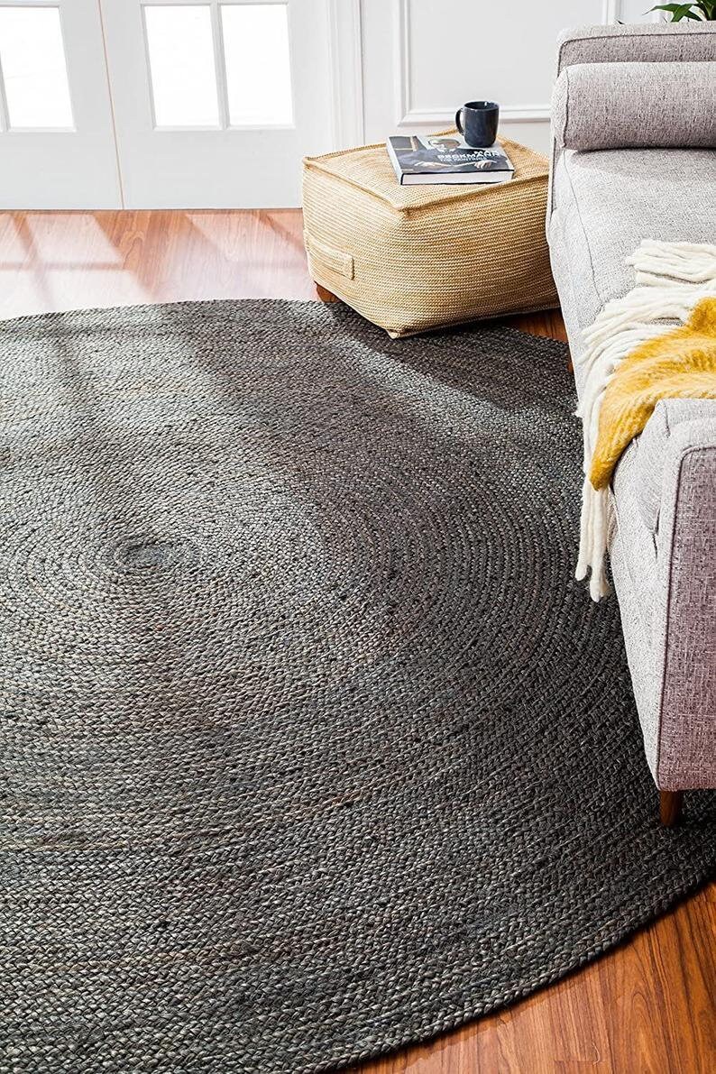 Round Table Rug in PalmHemp rugRugArea RugsFloor RugsLarge RugsHandmade RugCarpetround rugAntique Rug 4x4 8x8 Ft 5x5 6x6 7x7