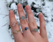 Crystal wire wrapped rings, Rose quartz rings, Amethyst rings, Aventurine rings, Healing Crystal rings, stackable rings, crystal jewellery