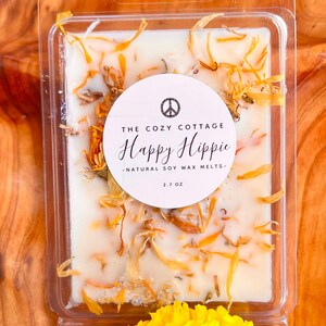 PATCHOULI AMBER Natural Soy Wax Melts - Herbal Wax Tarts for Warmer - Hippie Gifts - Non Toxic - Organic - Home Fragrance - Scented Candle