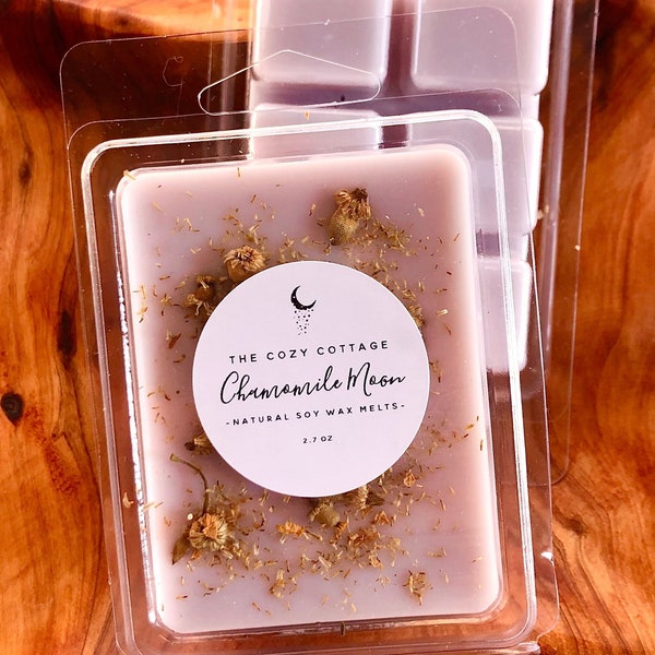 CHAMOMILE herbal wax melts - soy wax tarts - natural wax melts - non toxic candles - herbal candles - eco friendly candles - 100% soy wax