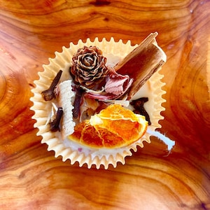 Natural Fire Starter - Soy Wax Fire Pit Starters - Camping Gear - Wood Burning Stove - Campfire - Eco Friendly - Rustic Gifts - Orange Clove