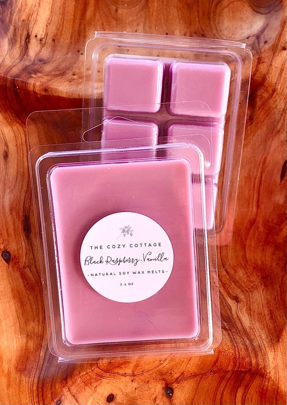 BLACK RASPBERRY VANILLA natural soy wax melts - fruity wax melts - wax warmer melts - natural scented candles - non toxic - eco friendly