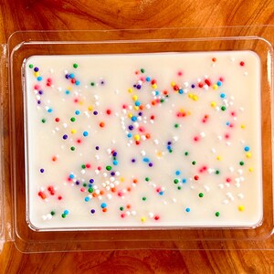 BIRTHDAY CAKE scented wax tarts - natural soy wax melts - wax tarts for warmer - birthday candle with sprinkles - fun birthday candle gifts image 2