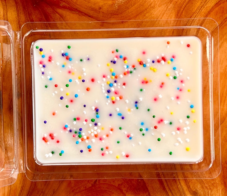 BIRTHDAY CAKE scented wax tarts - natural soy wax melts - wax tarts for warmer - birthday candle with sprinkles - fun birthday candle gifts image 2