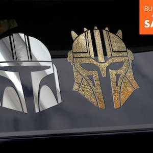 Mandalorian Armorer BUNDLE - 2 METALLIC Permanent Vinyl Decals