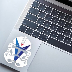 Star Wars Clone Wars Dogma - METALLIC Blue and Glossy white Permanent Vinyl Decal