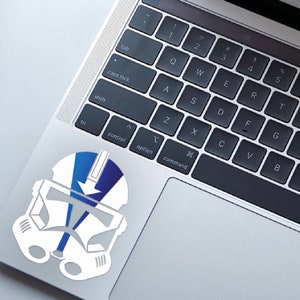 Star Wars Clone Wars Appo - METALLIC Blue and Glossy white/red Permanent Vinyl Decal