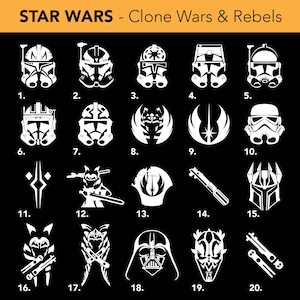 Star Wars The Clone Wars & Rebels - Permanent Vinyl Decals