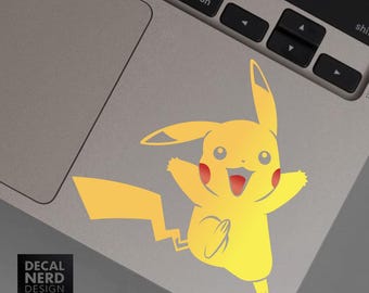 Pokemon  Pikachu -  Yellow Red Metallic Vinyl Decal