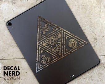 Legend of Zelda Triforce 40th - METALLIC Textured Gold Permanent Vinyl Decal