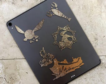 Legend of Zelda III - METALLIC Textured Glossy Gold Permanent Vinyl Decal