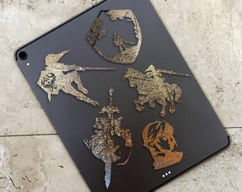 Legend of Zelda II - METALLIC Textured Glossy Gold Permanent Vinyl Decal