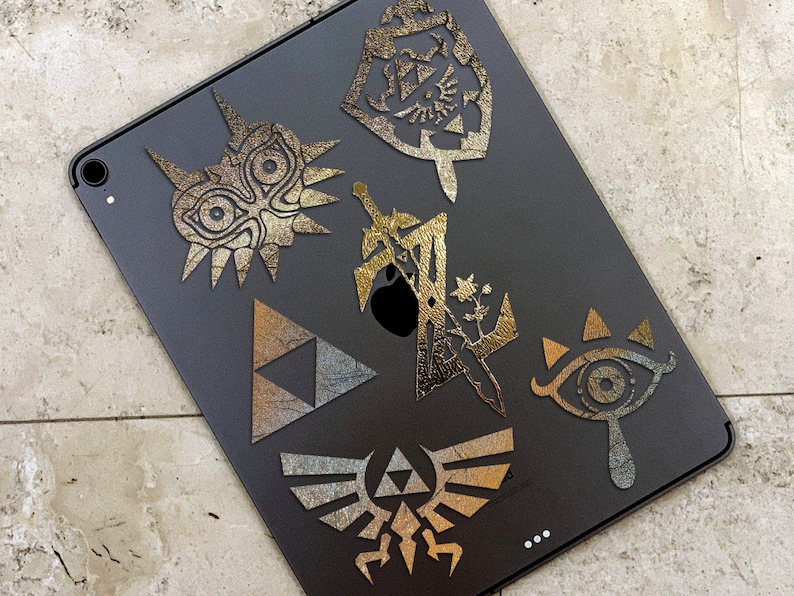 Legend of Zelda - METALLIC Textured Glossy Gold Permanent Vinyl Decal image 1