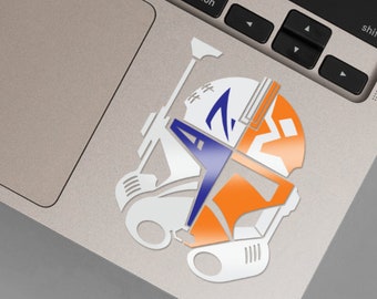 Star Wars Captain Rex Ahsoka 332 Combo - METALLIC Blue, orange and White Permanent Vinyl Decal