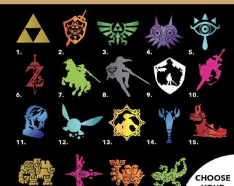 Legend of Zelda - CHOOSE COLOR Permanent Vinyl Decals