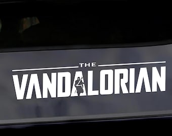 VANDALORIAN - Chrome, White or Black Permanent Vinyl Decal