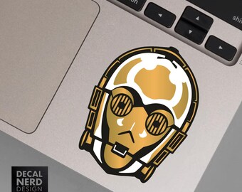 Star Wars Droids C3PO - METALLIC gold vinyl or White Permanent Vinyl Decal