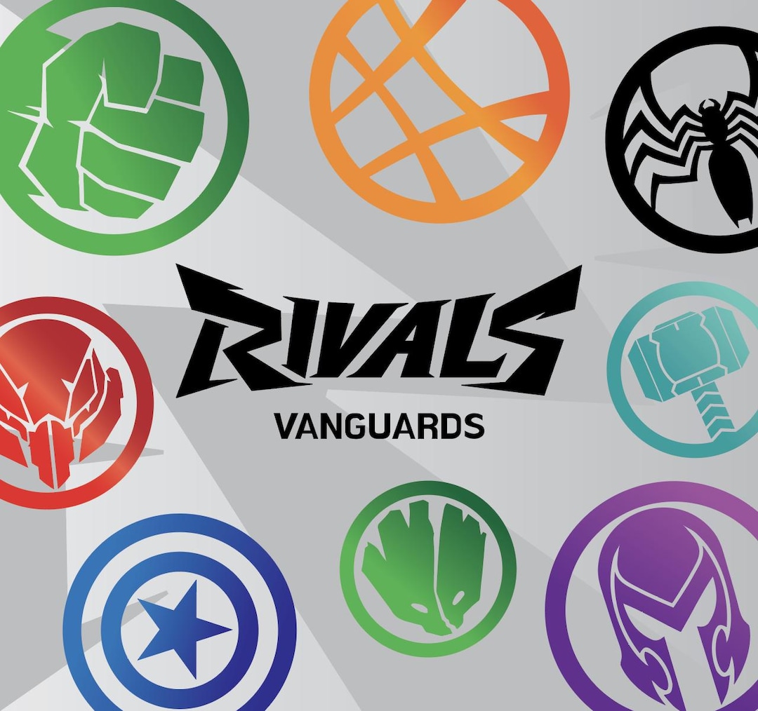 Marvel Rivals Vanguard Icons - Metallic Permanent Vinyl Decals - Etsy