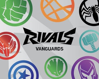 Marvel Rivals Vanguard Icons - Metallic Permanent Vinyl Decals